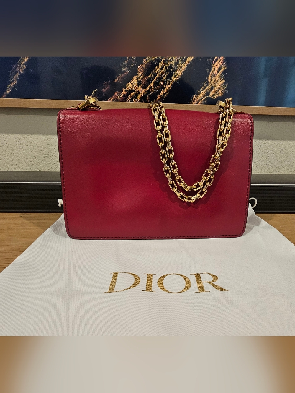 Dior J'ADIOR Shoulder Bag in Deep Red with Gold Hardware - Picture 6 of 10